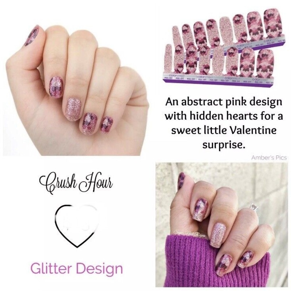Color Street Glitter Art Nail Strips in Crush Hour